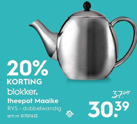 ik ben slaperig auditie Balling theepot folder aanbieding bij Blokker - details