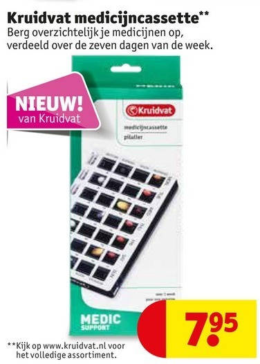 Absoluut opwinding twaalf pillendoos folder aanbieding bij Kruidvat - details