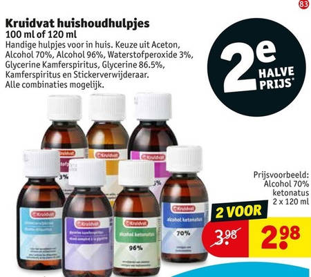 Toepassing Stereotype sirene spiritus, nagellakremover folder aanbieding bij Kruidvat - details