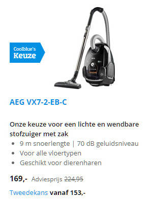 Natura Kan worden berekend Downtown stofzuiger folder aanbieding bij Coolblue - details