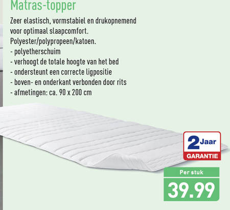 matrastopper folder bij Aldi