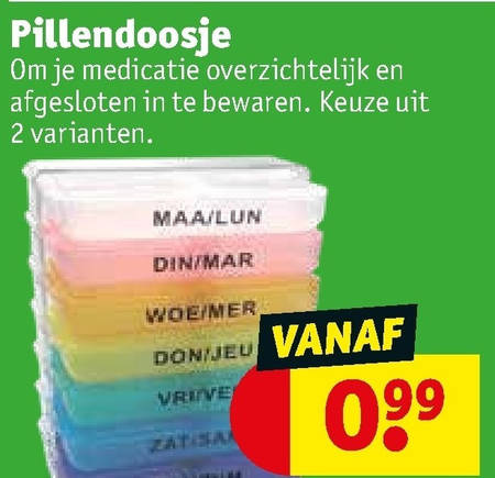 Absoluut opwinding twaalf pillendoos folder aanbieding bij Kruidvat - details