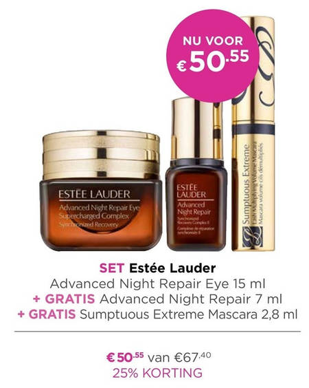 louter Mail Verwoesten Estee Lauder oogcreme, mascara folder aanbieding bij Ici Paris XL - details