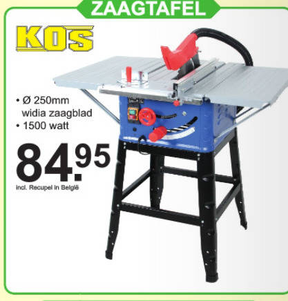 Station pedaal Rodeo zaagtafel folder aanbieding bij Van Cranenbroek - details