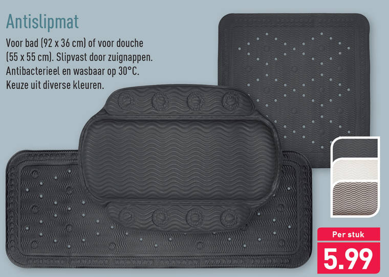 dik verlangen Marine anti-slip badmat, douchemat folder aanbieding bij Aldi - details