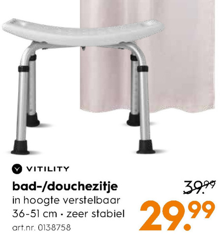 Afstoten havik Mainstream Vitility douchekruk folder aanbieding bij Blokker - details