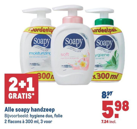 Soapy handzeep folder aanbieding bij - details