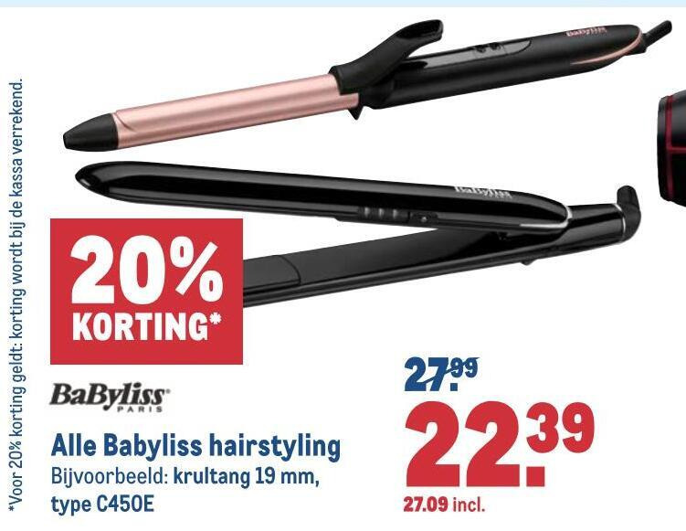 Winderig vrijgesteld Necklet BaByliss straightener, krulborstel folder aanbieding bij Makro - details