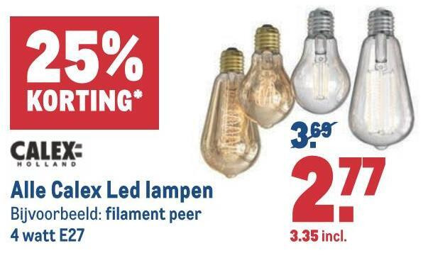 Dominant patrouille mechanisme Calex led lamp folder aanbieding bij Makro - details