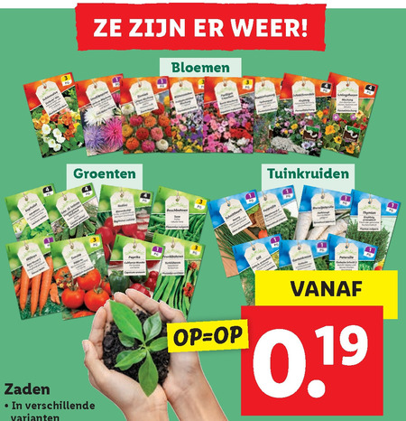 Schepsel Toeschouwer ouder zaden folder aanbieding bij Lidl - details