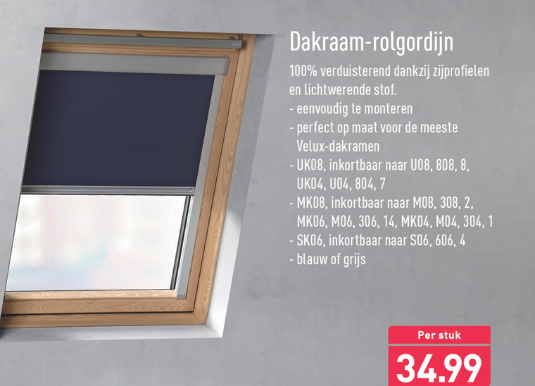 Ontwarren Anders overschot dakraamgordijn folder aanbieding bij Aldi - details