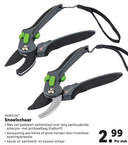 het doel pleegouders bezoek Parkside snoeischaar folder aanbieding bij Lidl - details