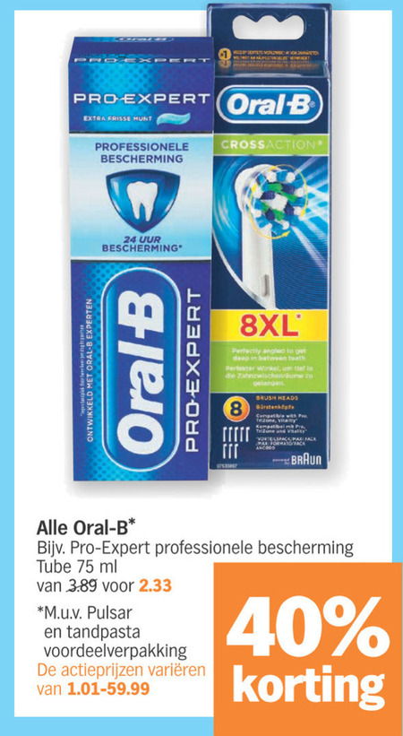 Oral-B Tandenborstel, Mondwater Folder Aanbieding Bij Albert Heijn ...