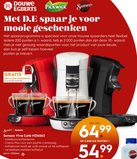 koffiepadmachine aanbieding bij Blokker details