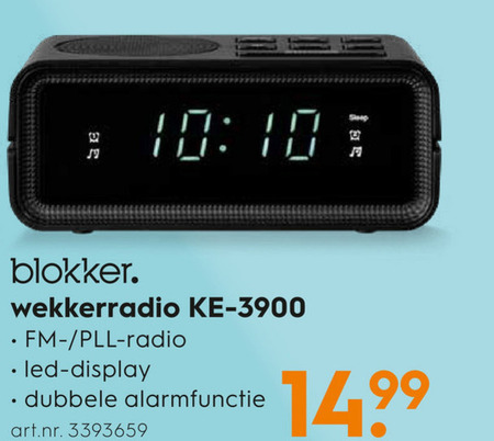 Matron marmeren streepje Blokker Huismerk wekkerradio folder aanbieding bij Blokker - details