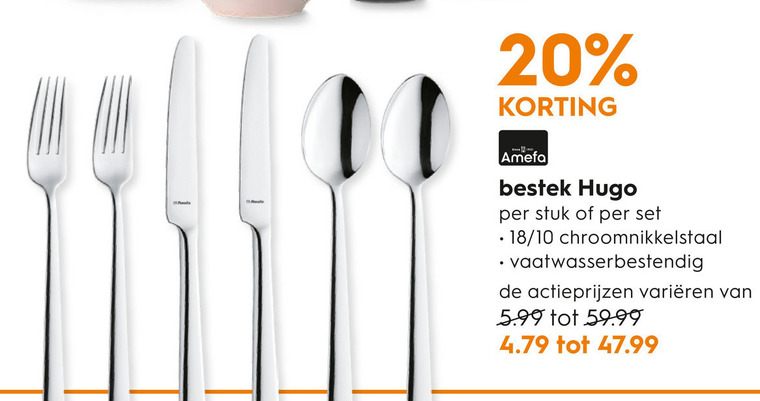 Amefa bestekset folder aanbieding details