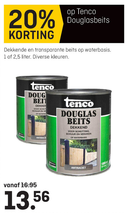 Afstoten Durf Eeuwigdurend Tenco beits folder aanbieding bij Multimate - details