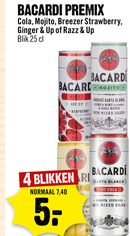 Bacardi   mixdrank folder aanbieding bij  Dirck III - details