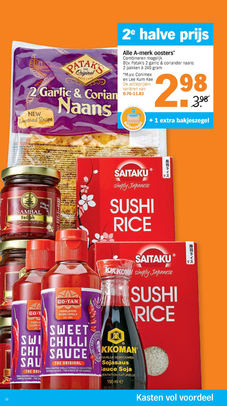 Saitaku   naanbrood, chilisaus folder aanbieding bij  Albert Heijn - details