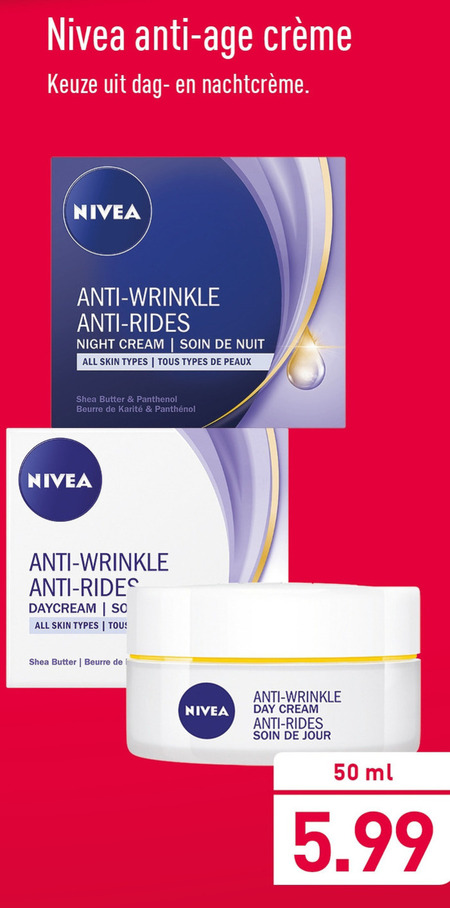 Versterken getrouwd Beschrijvend Nivea anti-rimpel creme, nachtcreme folder aanbieding bij Aldi - details