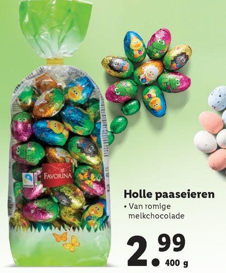 Aubergine Occlusie versterking Favorina paaseitjes folder aanbieding bij Lidl - details