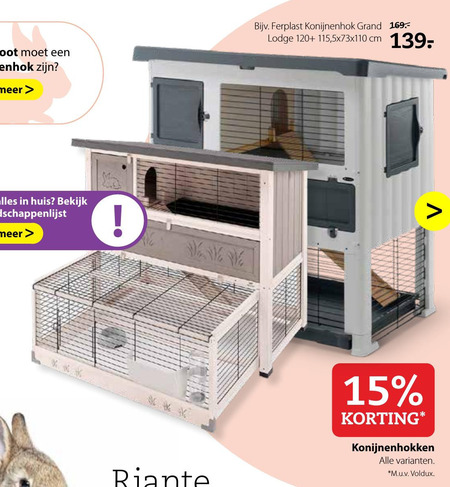 Inspecteur leven plaats Ferplast konijnenhok folder aanbieding bij Pets Place - details