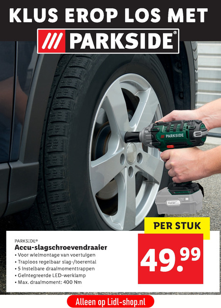 slagmoersleutel folder aanbieding bij Lidl