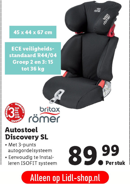 Britax autokinderzitje folder aanbieding bij Lidl details