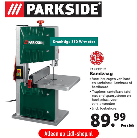 Parkside lintzaagmachine folder aanbieding bij -