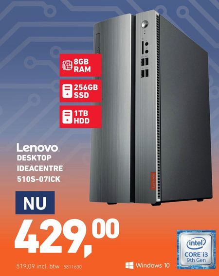 Lenovo pc systeem folder aanbieding bij Office Centre