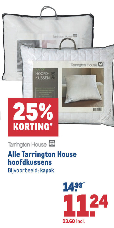 Airco Shinkan Belang Tarrington House hoofdkussen folder aanbieding bij Makro - details