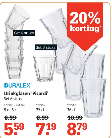 Middel Vochtigheid Bewust worden Duralex glas folder aanbieding bij Marskramer - details