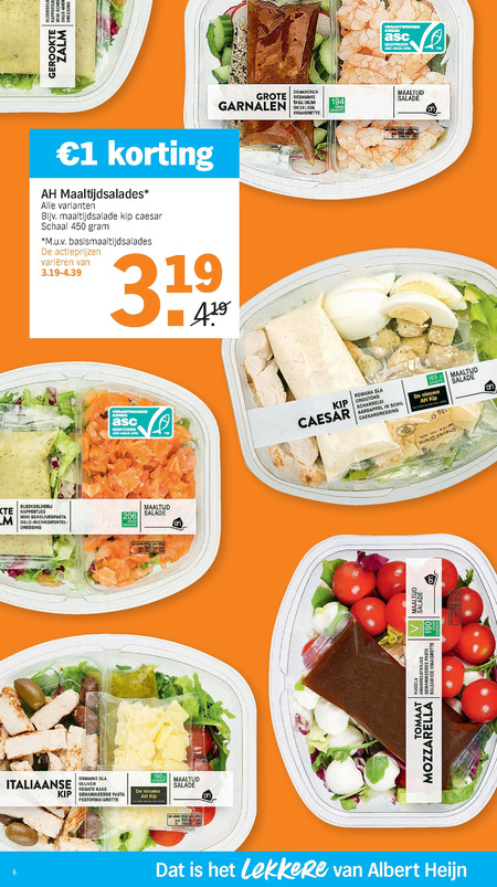 Albert Heijn Huismerk Maaltijdsalade Folder Aanbieding Bij Albert Heijn ...