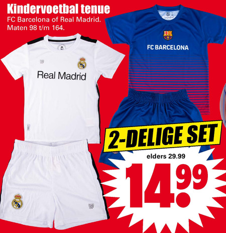 Voor u Dankbaar Houden FC Barcelona jongens voetbalkleding folder aanbieding bij Dirk - details