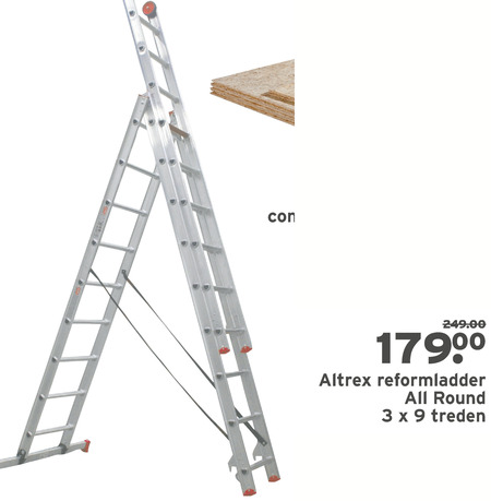 Ondeugd Archeologisch mixer Altrex ladder folder aanbieding bij Gamma - details