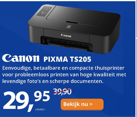 Canon all-in-one printer folder bij - details