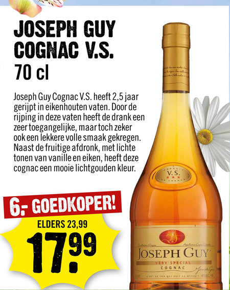 Derde Opschudding Harmonisch Joseph Guy cognac folder aanbieding bij Dirck III - details