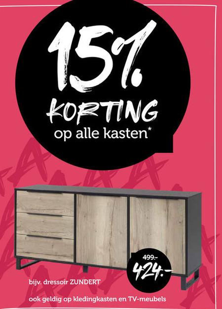 Stoffelijk overschot voordeel een paar dressoir folder aanbieding bij WoonExpress - details