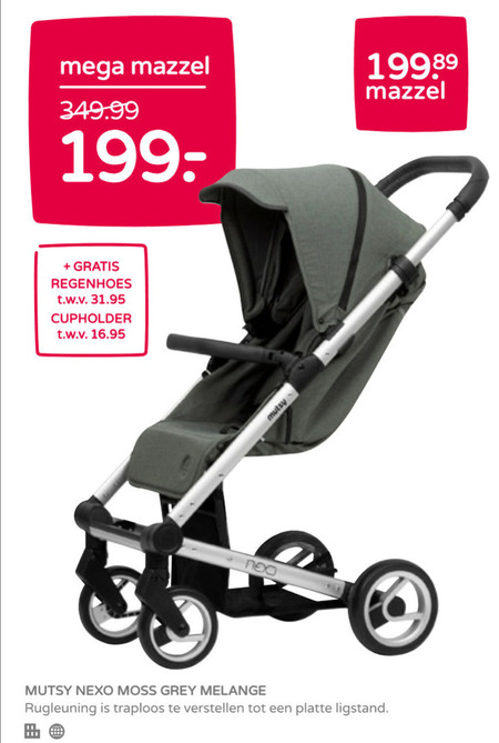 Moet schoolbord Mobiliseren Mutsy buggy folder aanbieding bij Prenatal - details