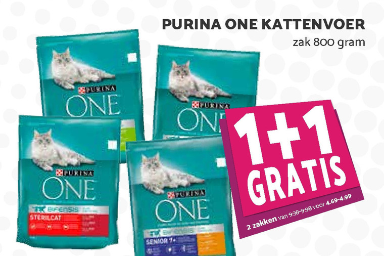 mengsel dikte geschiedenis One kattenvoer folder aanbieding bij Boons Markt - details