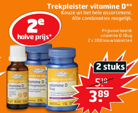 Trekpleister Huismerk vitamine folder aanbieding bij -