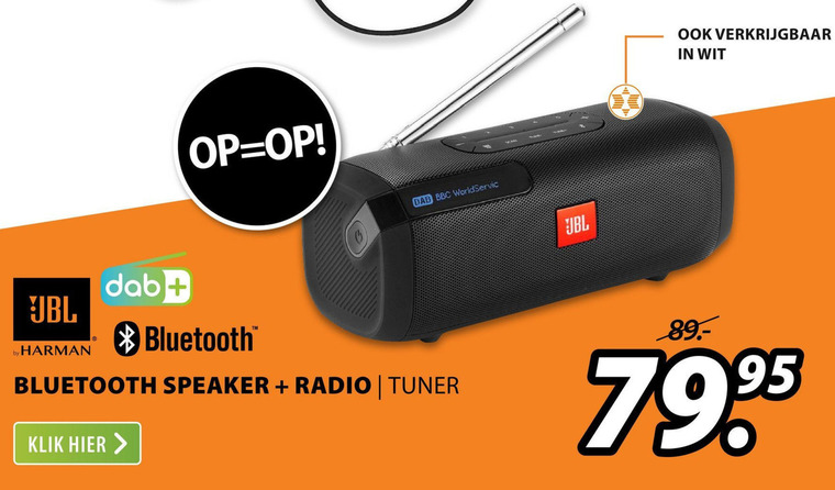 Toeval matras Verhogen JBL portable speakerset, dab radio folder aanbieding bij Expert - details