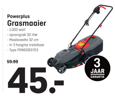 elektrische grasmaaier aanbieding bij Hubo -