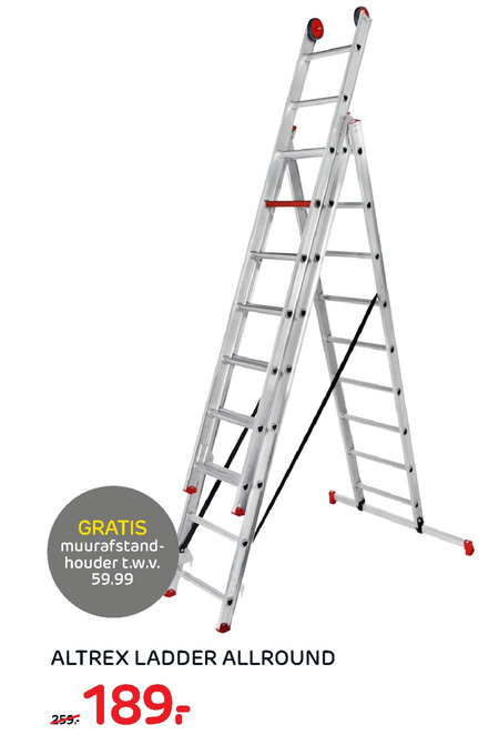 Daarbij Bandiet dubbel Altrex ladder folder aanbieding bij Praxis - details