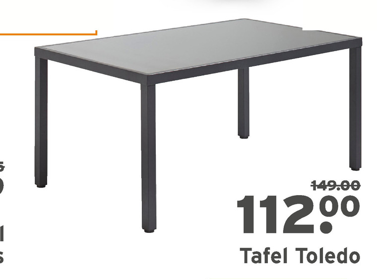 tuintafel folder aanbieding bij Gamma details