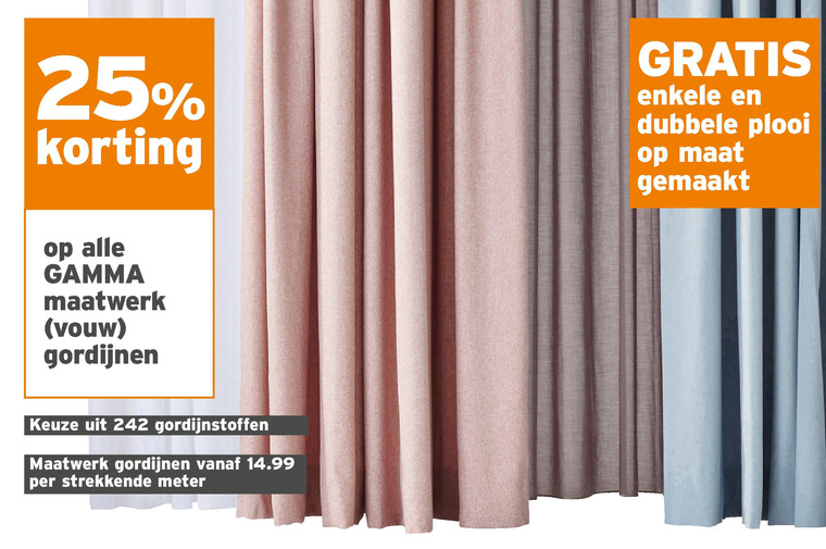 Luchten Laatste Roest Gamma Huismerk gordijn, vouwgordijn folder aanbieding bij Gamma - details