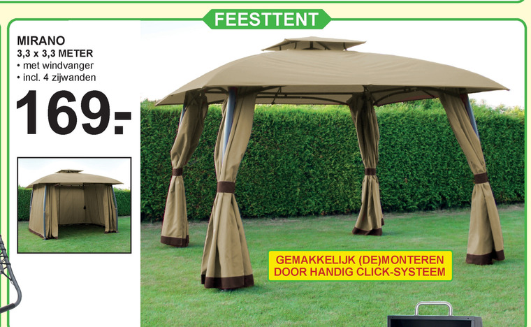 in tegenstelling tot Aan boord Verwoesten partytent folder aanbieding bij Van Cranenbroek - details