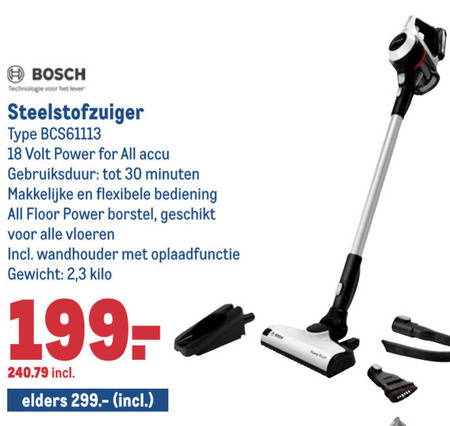 wet japon optioneel Bosch steelstofzuiger folder aanbieding bij Makro - details