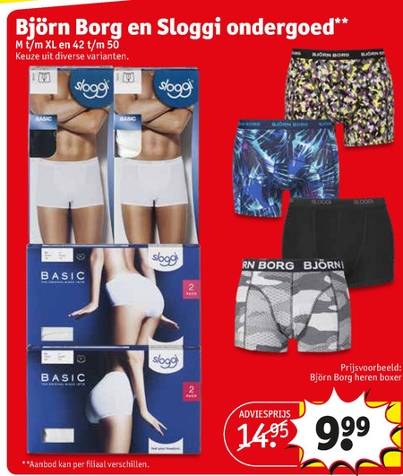 Bjorn Borg heren boxershort damesslip folder aanbieding bij Kruidvat details