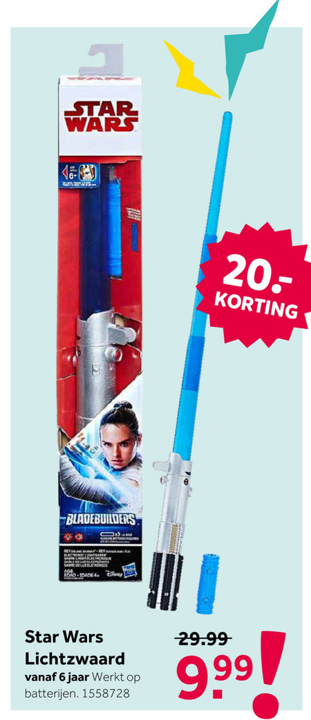 Imitatie Elke week min Star Wars speelgoedzwaard, star wars folder aanbieding bij Intertoys -  details